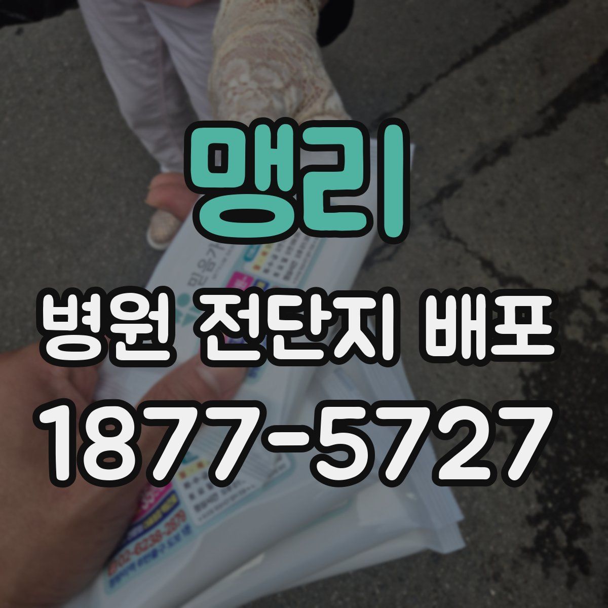 맹리 병원 전단지 배포