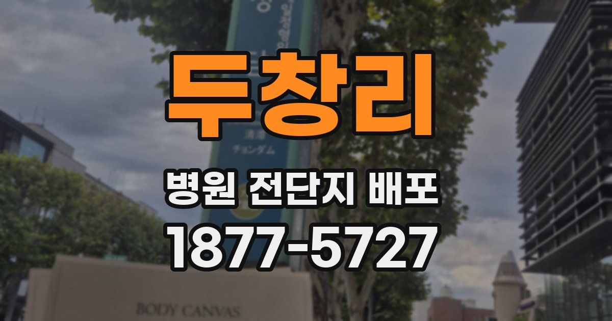 두창리 병원 전단지 배포