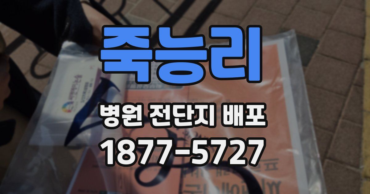 죽능리 병원 전단지 배포
