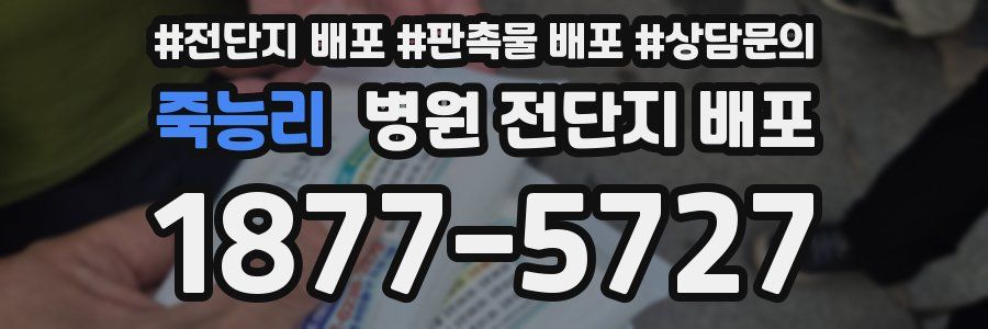 죽능리 병원 전단지 배포