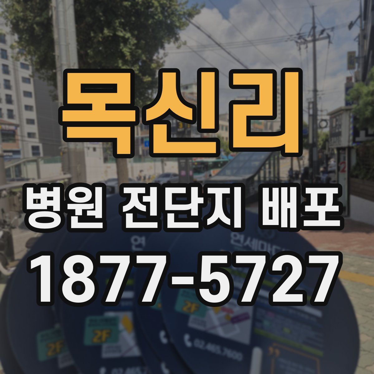 목신리 병원 전단지 배포