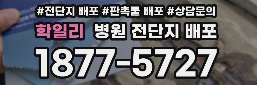 학일리 병원 전단지 배포