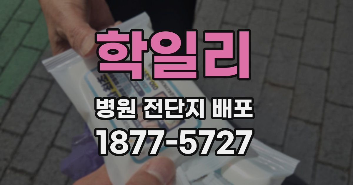 학일리 병원 전단지 배포