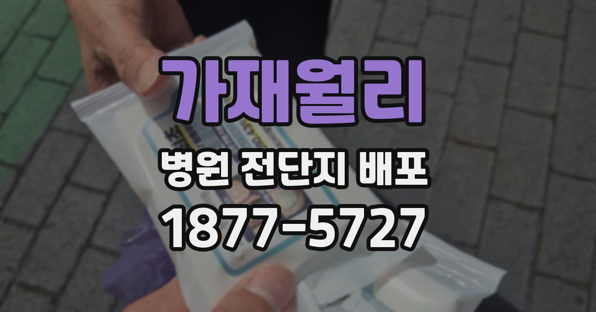가재월리 병원 전단지 배포