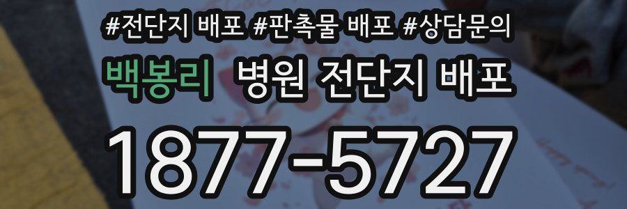 백봉리 병원 전단지 배포