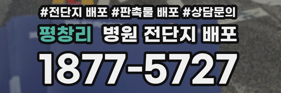 평창리 병원 전단지 배포