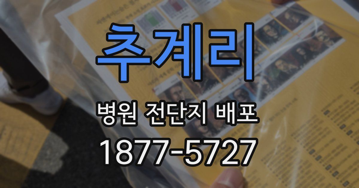 추계리 병원 전단지 배포