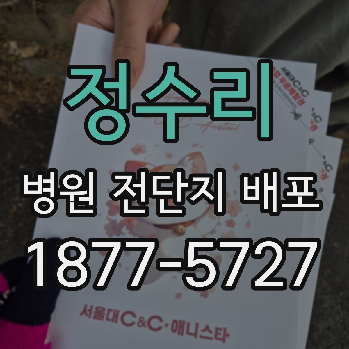 정수리 병원 전단지 배포