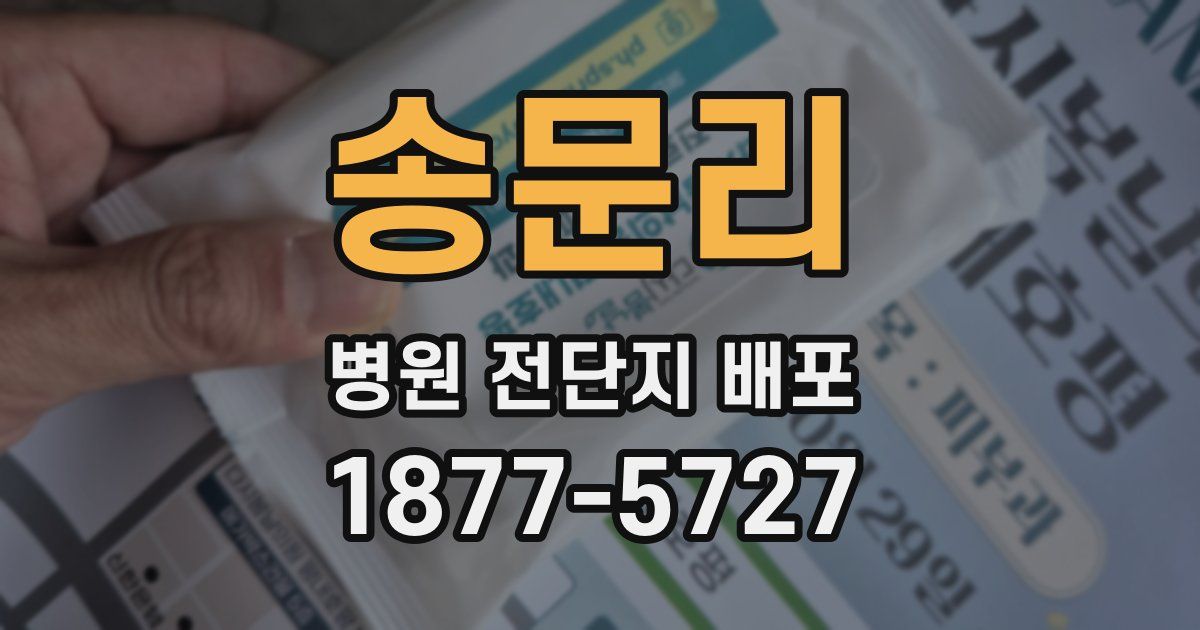 송문리 병원 전단지 배포