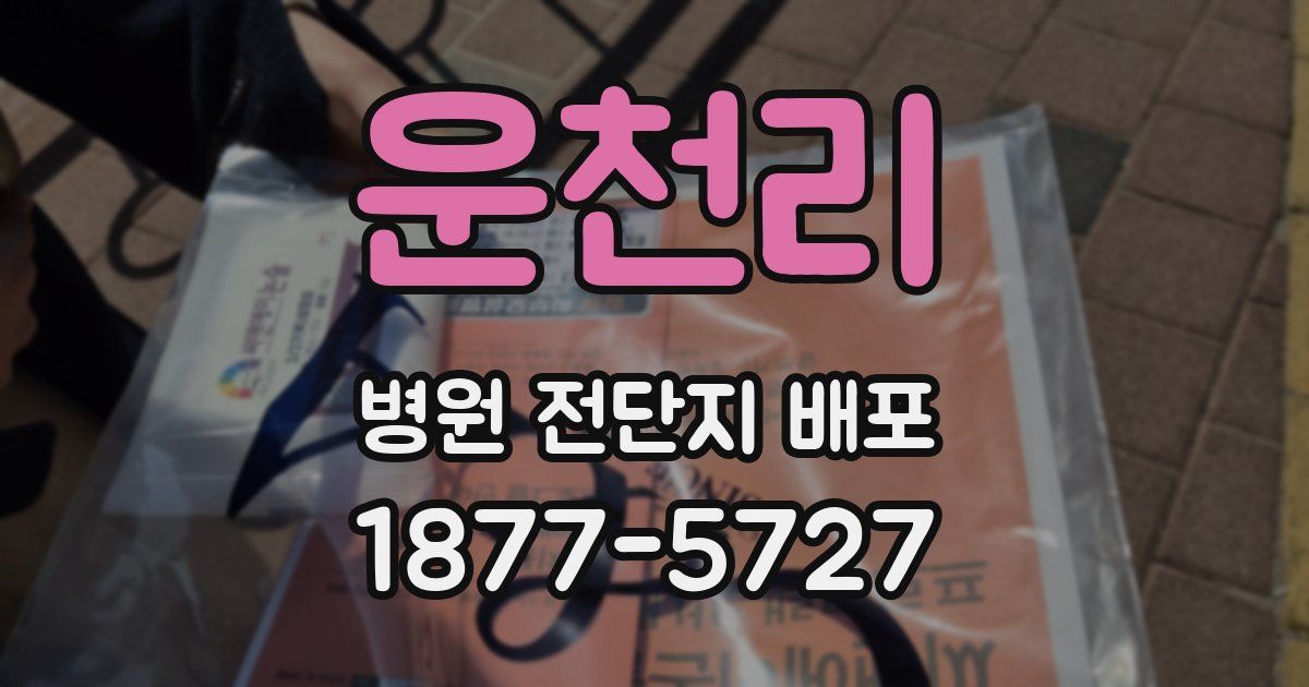 운천리 병원 전단지 배포