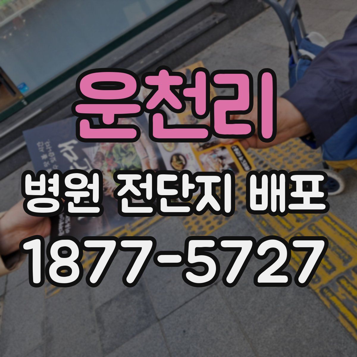 운천리 병원 전단지 배포