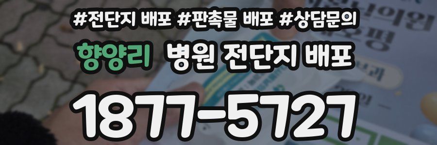 향양리 병원 전단지 배포