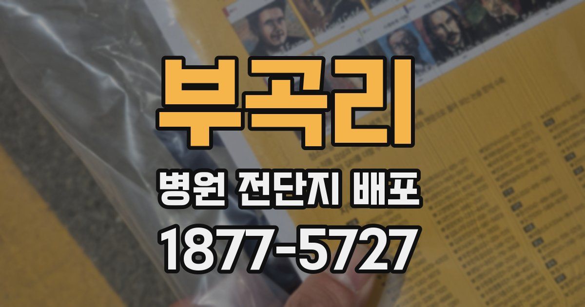 부곡리 병원 전단지 배포