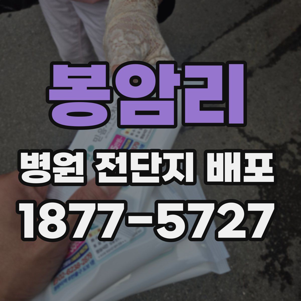 봉암리 병원 전단지 배포