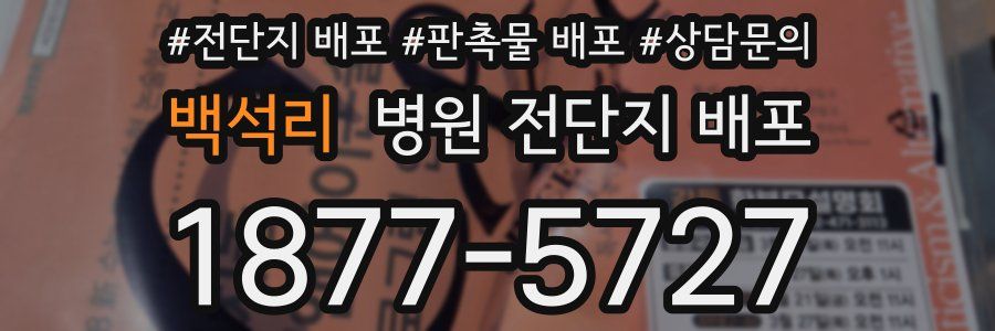 백석리 병원 전단지 배포
