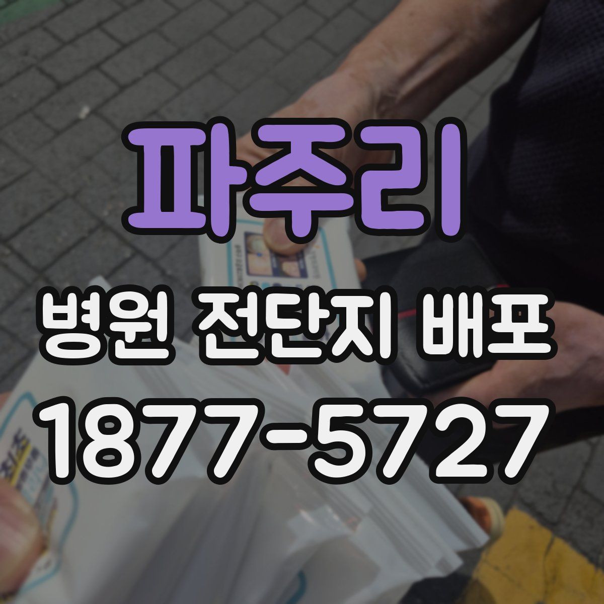파주리 병원 전단지 배포