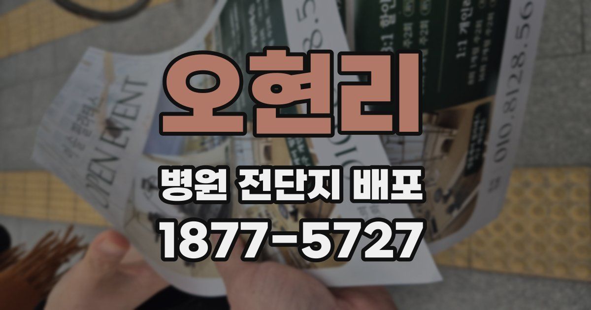 오현리 병원 전단지 배포