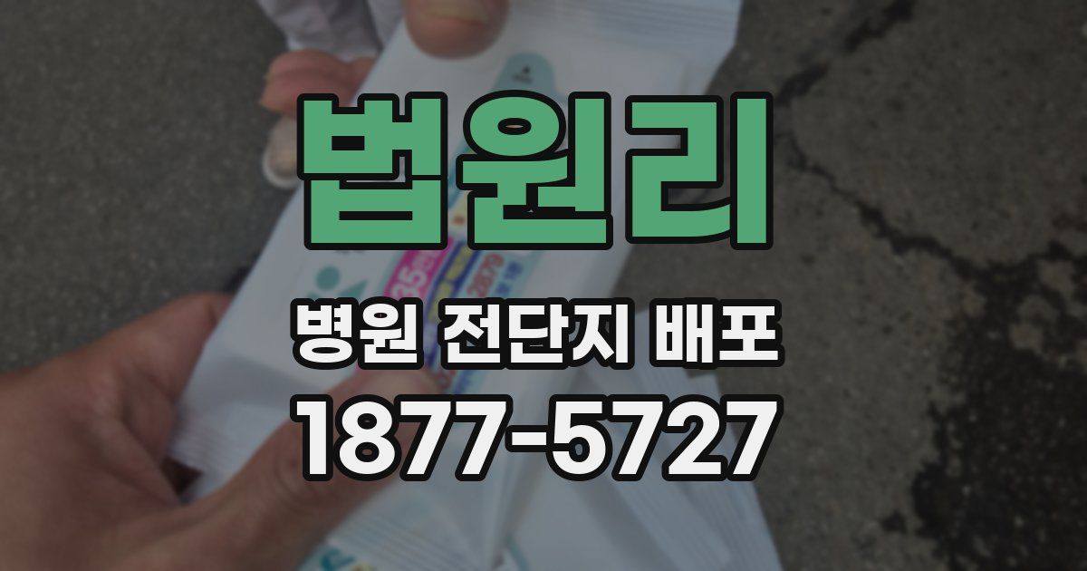 법원리 병원 전단지 배포