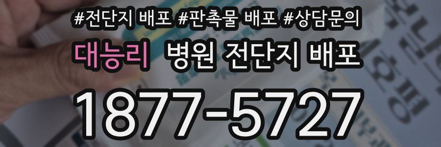 대능리 병원 전단지 배포