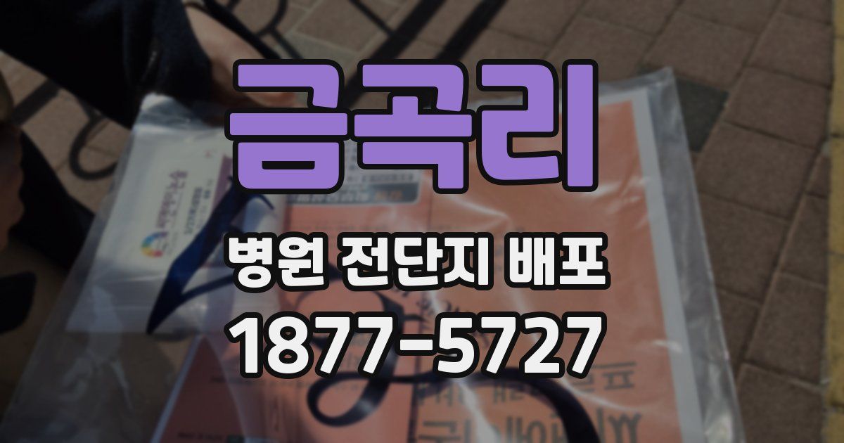 금곡리 병원 전단지 배포