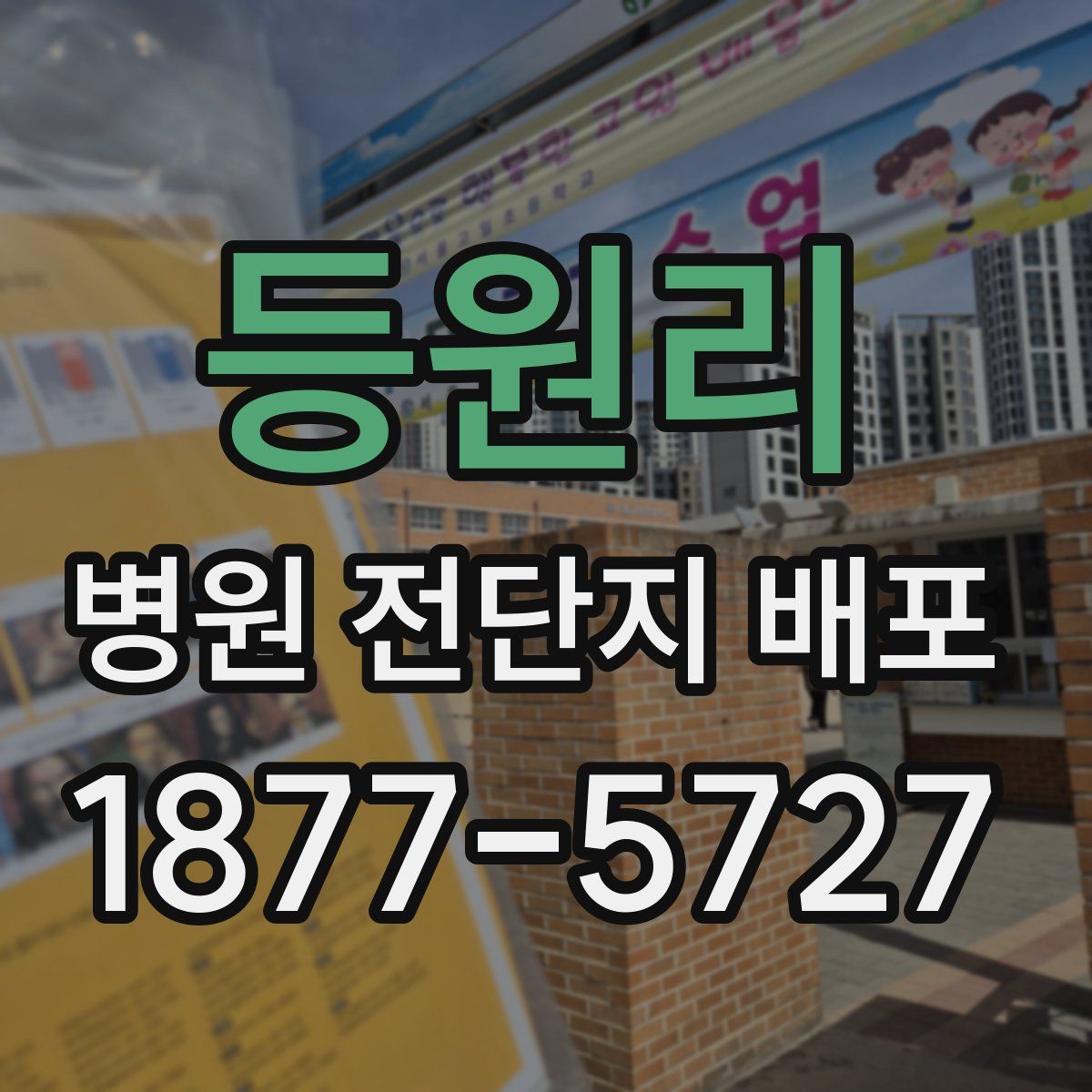 등원리 병원 전단지 배포