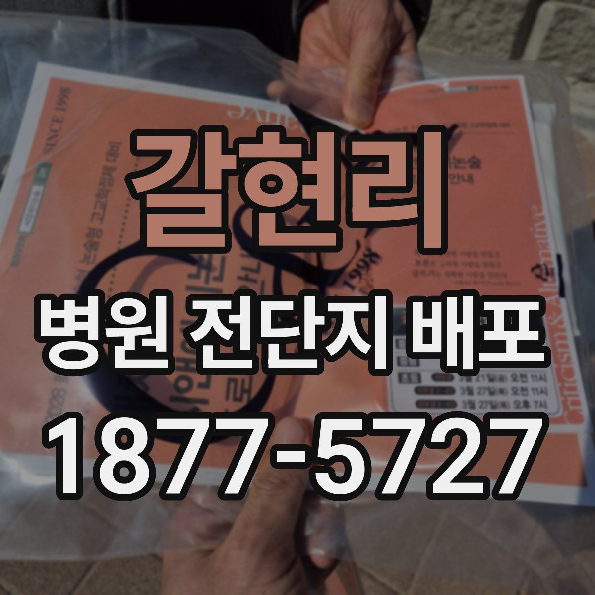 갈현리 병원 전단지 배포