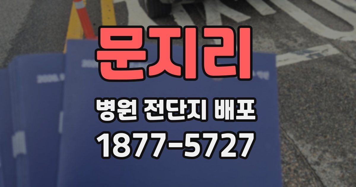 문지리 병원 전단지 배포