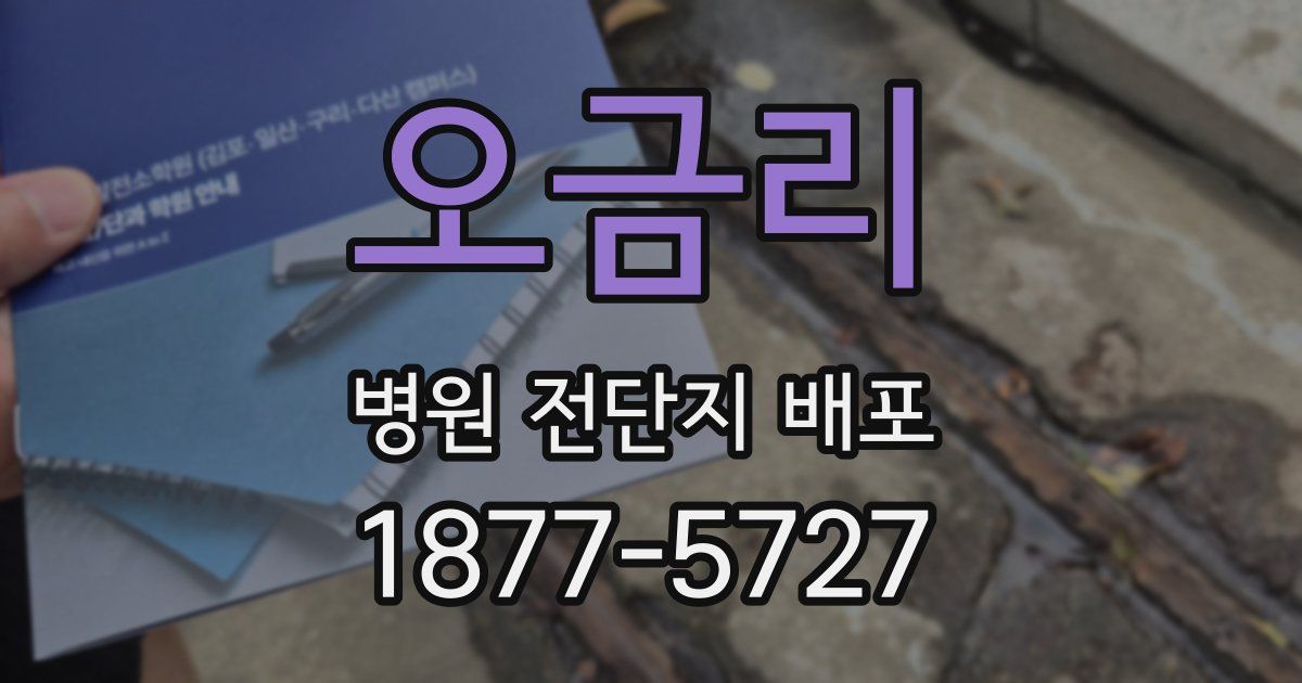 오금리 병원 전단지 배포
