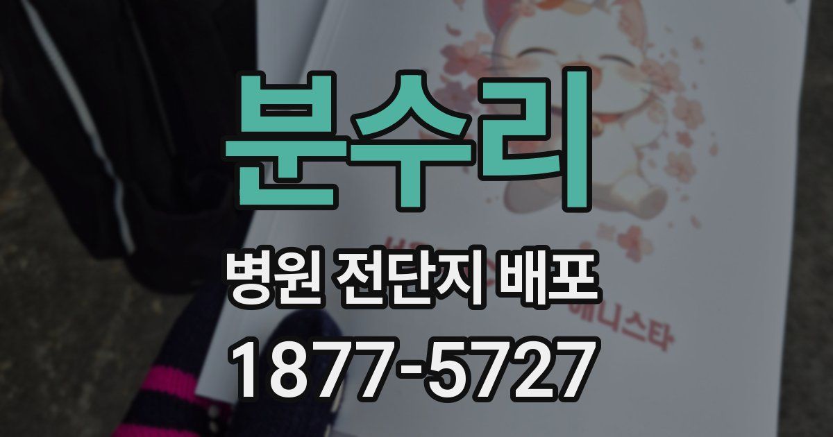 분수리 병원 전단지 배포