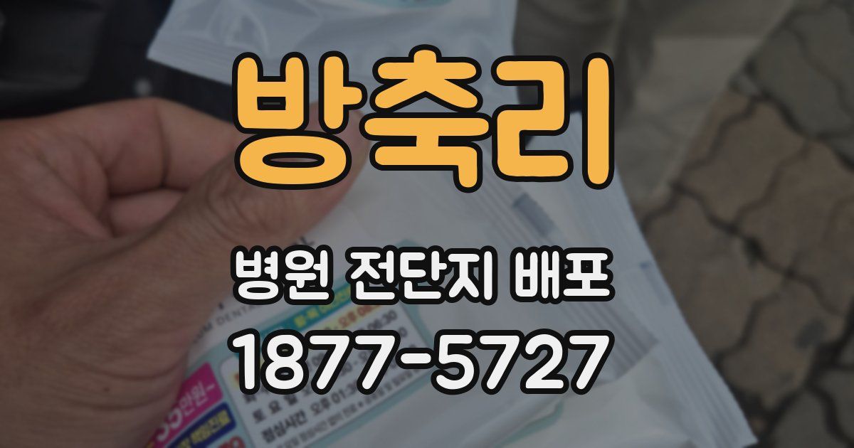 방축리 병원 전단지 배포