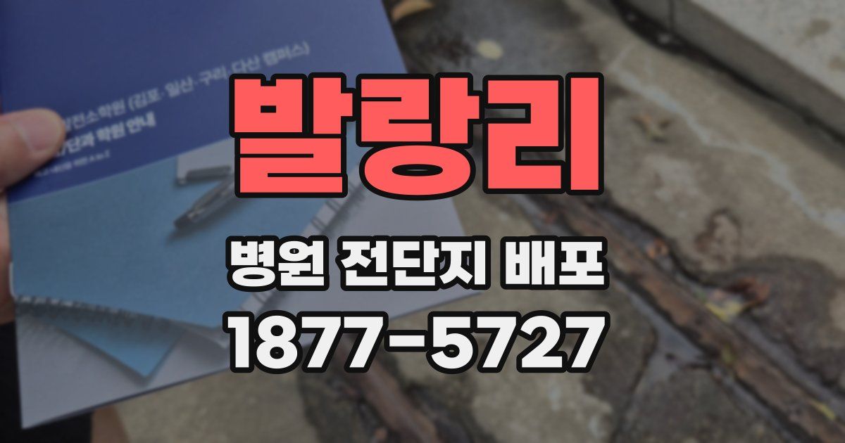발랑리 병원 전단지 배포