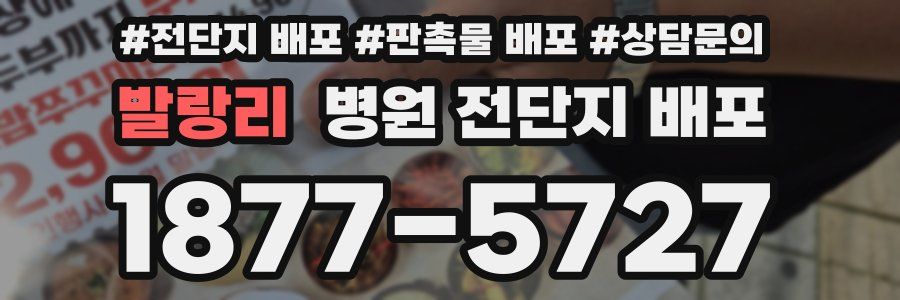발랑리 병원 전단지 배포