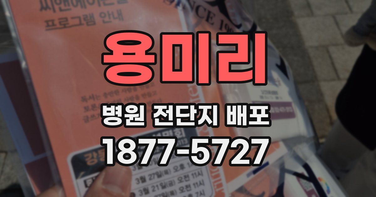 용미리 병원 전단지 배포