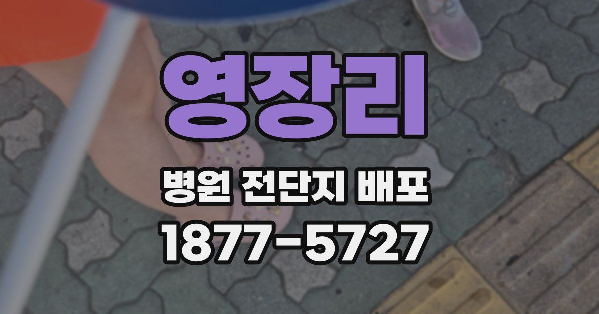 영장리 병원 전단지 배포