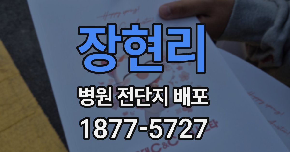 장현리 병원 전단지 배포