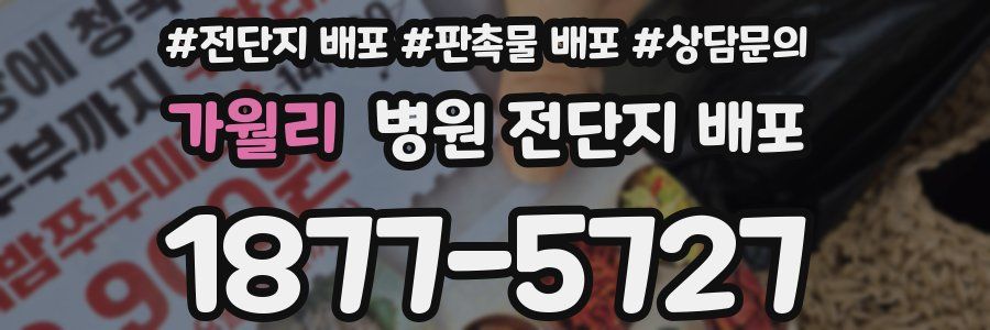 가월리 병원 전단지 배포