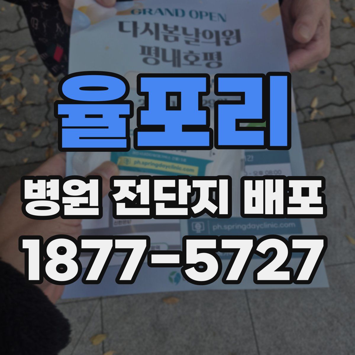 율포리 병원 전단지 배포