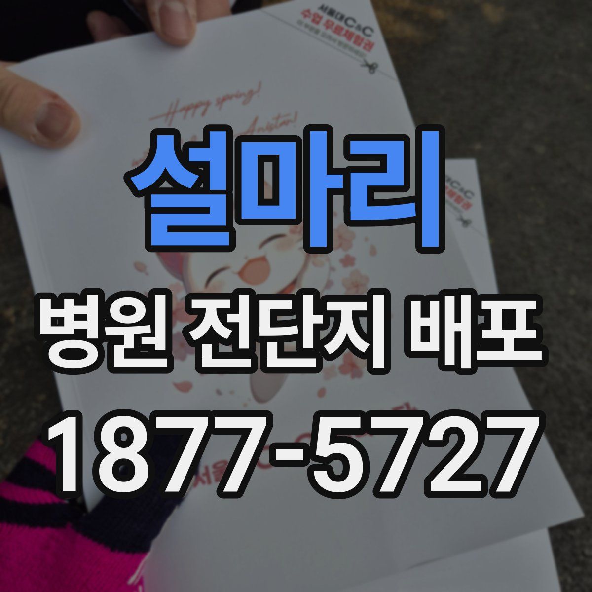 설마리 병원 전단지 배포