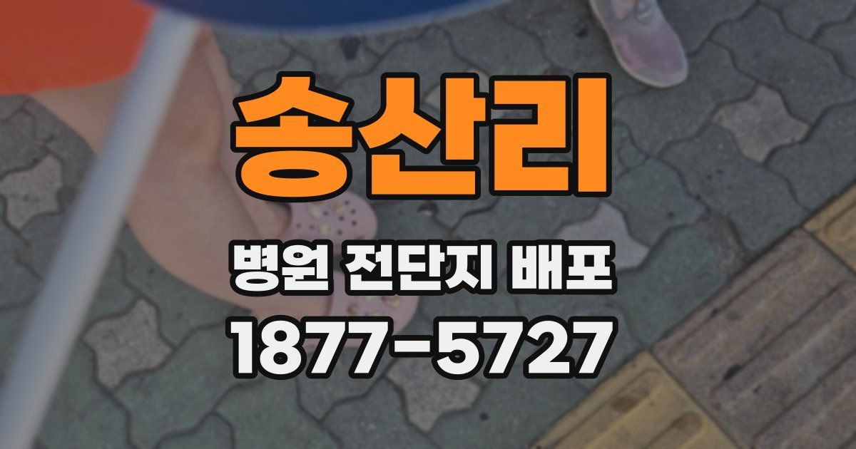 송산리 병원 전단지 배포