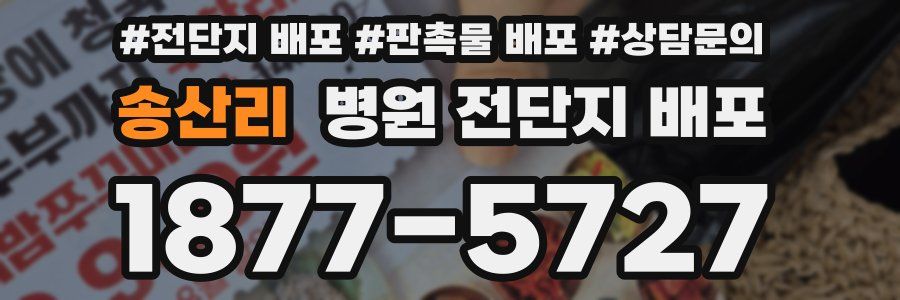 송산리 병원 전단지 배포