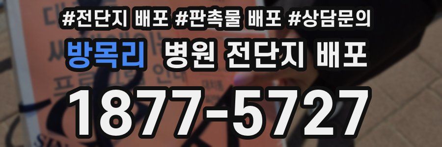 방목리 병원 전단지 배포