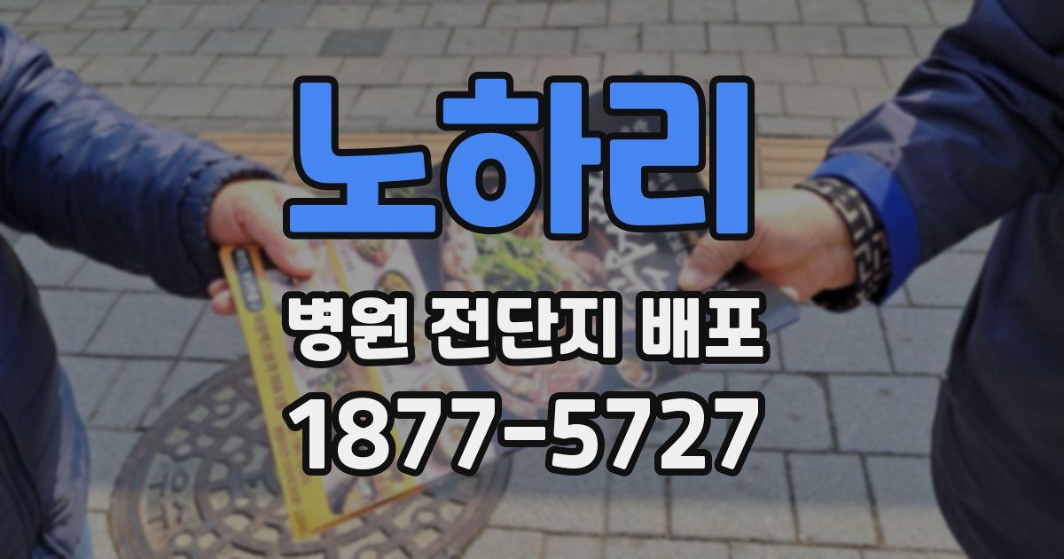 노하리 병원 전단지 배포