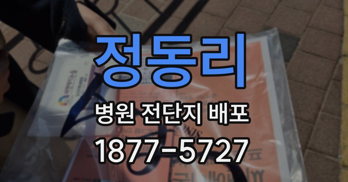 정동리 병원 전단지 배포