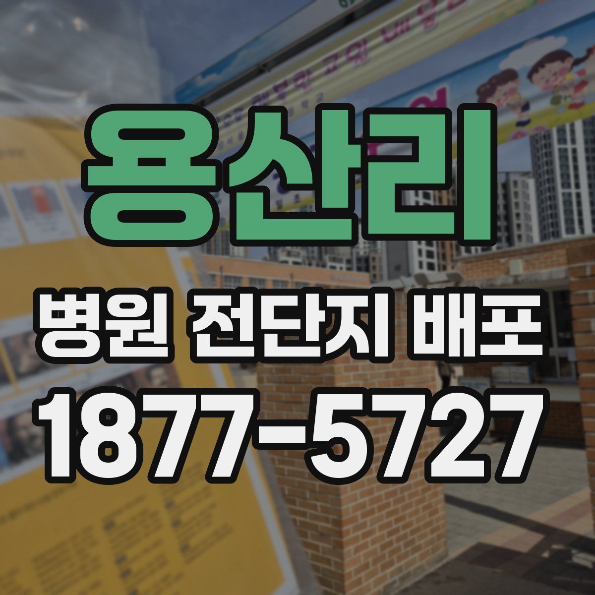 용산리 병원 전단지 배포