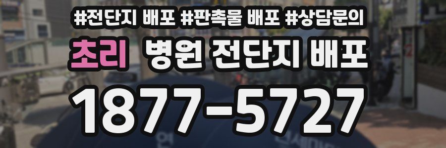 초리 병원 전단지 배포