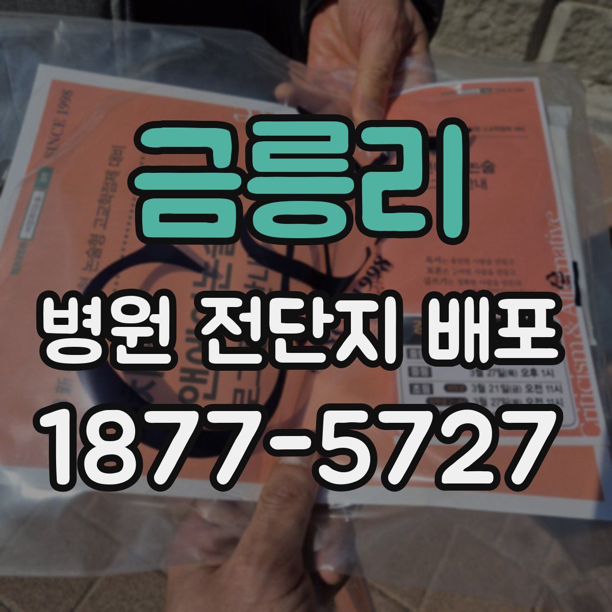 금릉리 병원 전단지 배포