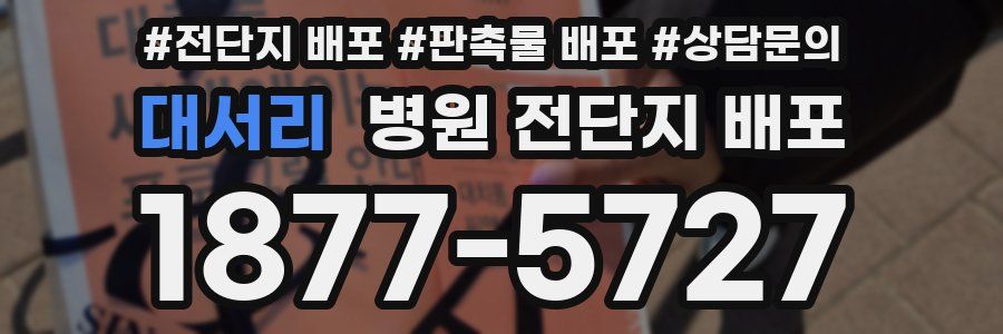 대서리 병원 전단지 배포