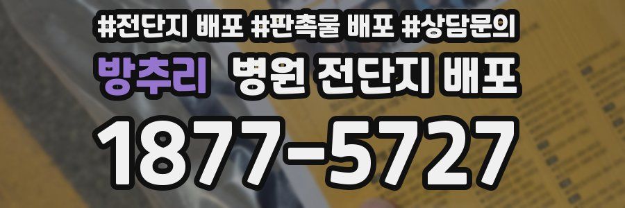 방추리 병원 전단지 배포