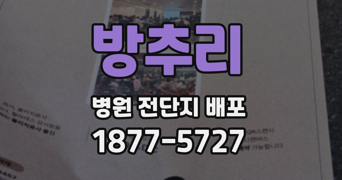 방추리 병원 전단지 배포