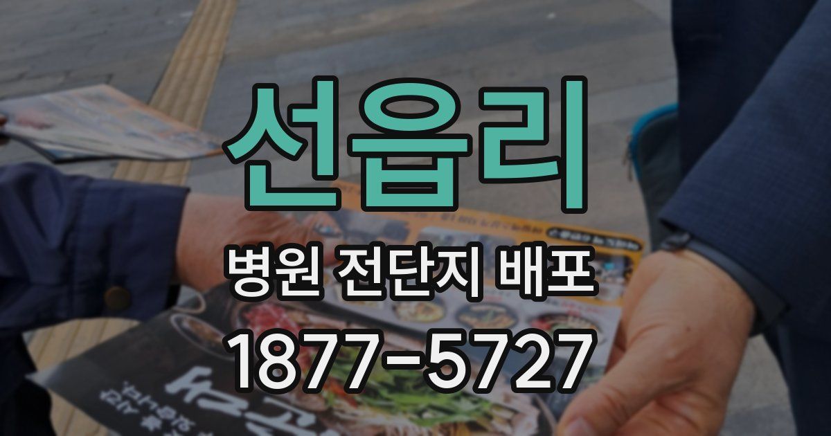 선읍리 병원 전단지 배포
